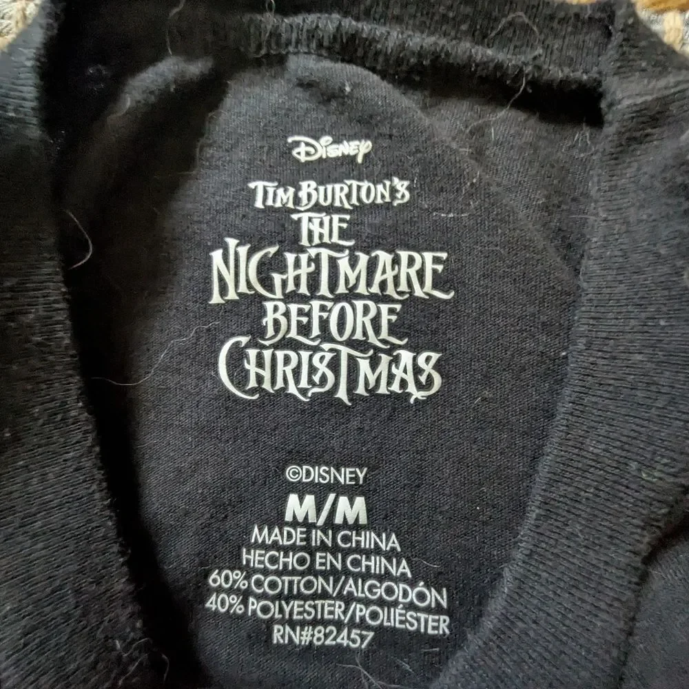 Vtg Nightmare Before Christmas Jack Skellington T-Shirt M Single Stitch Disney - Picture 5 of 9